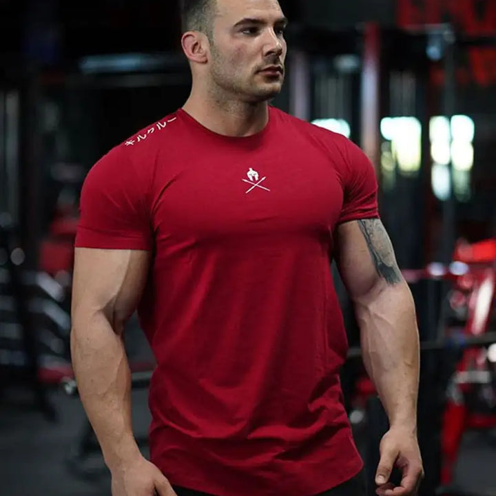 Men T Shirts Fashion Summer Bodybuilding Letter