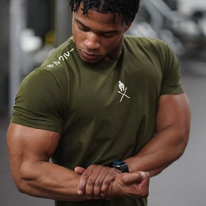 Men T Shirts Fashion Summer Bodybuilding Letter